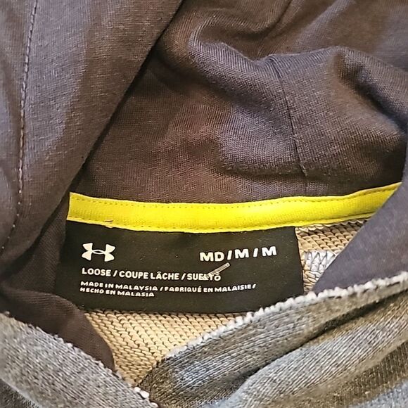 Under Armour gray terry sleeveless hoodie M NWT - Picture 5 of 11